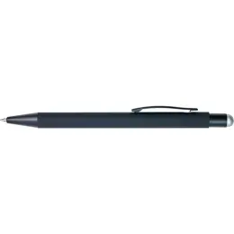 Matte Black Coated Ballpoint Pen Silver